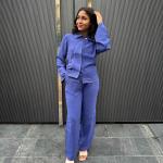 Faux Denim asymmetrical Co-Ord